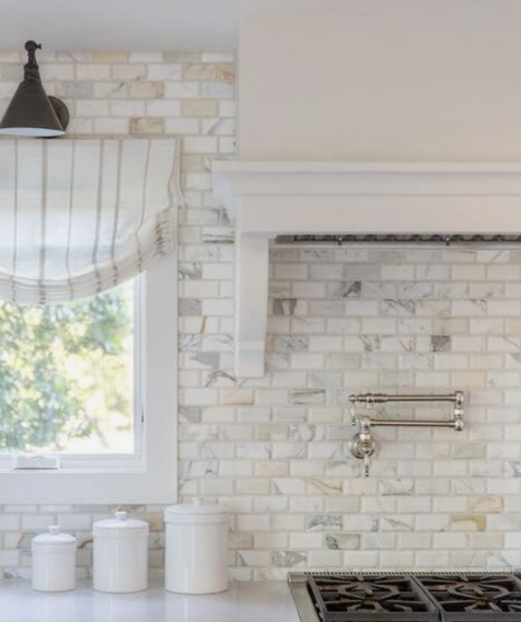 White Marble Backsplash Ideas